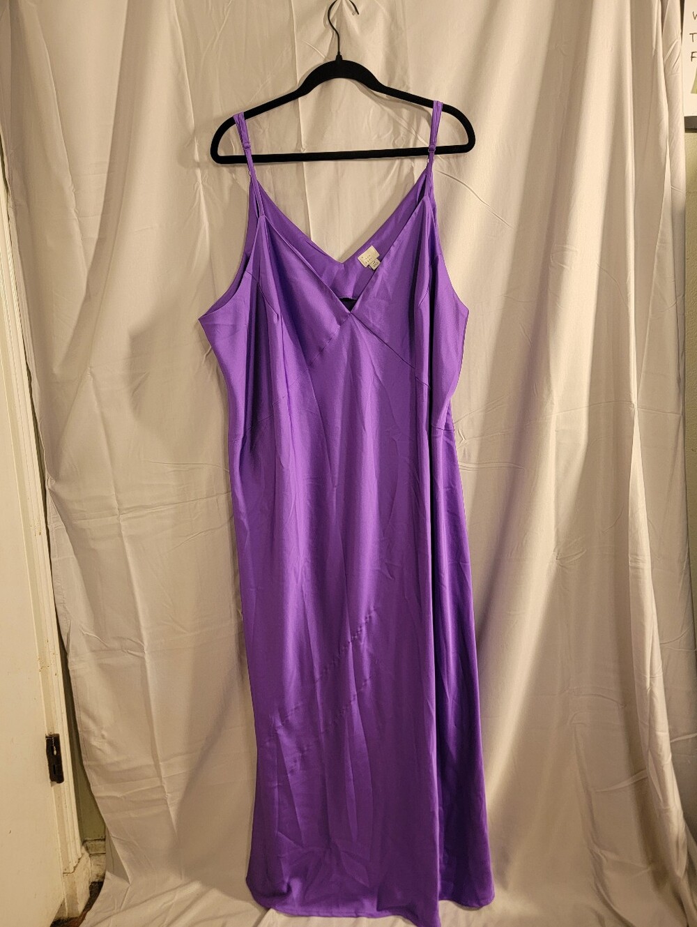 A New Day Purple Satin Slip Maxi Dress Size 4X